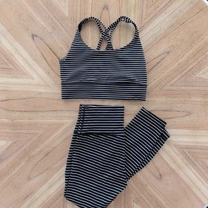 Matching striped lululemon set!  Bra-6 Pants-8